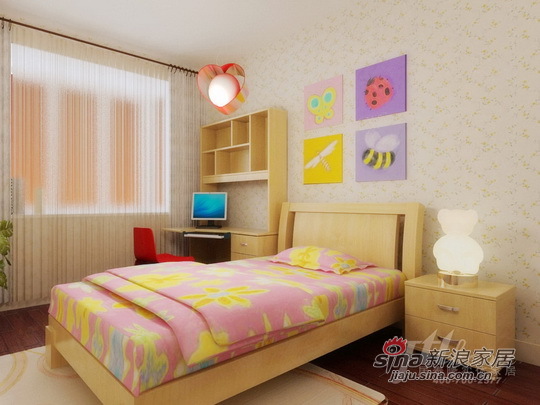 简约 三居 卧室图片来自用户2739081033在90平清新中式“粉红佳人”29的分享