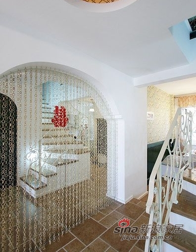 地中海 复式 客厅图片来自佰辰生活装饰在11万装95平地中海浪漫复式72的分享