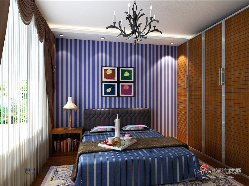 混搭 三居 卧室图片来自用户1907655435在10万装134㎡东南亚风情3居34的分享