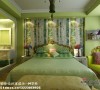 美式乡村风格家庭装修设计-卧室设计效果图