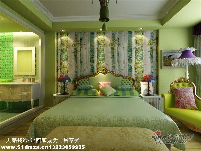 美式 四居 卧室图片来自用户1907686233在“自然触觉”主题美式乡村风格家庭装修设计81的分享