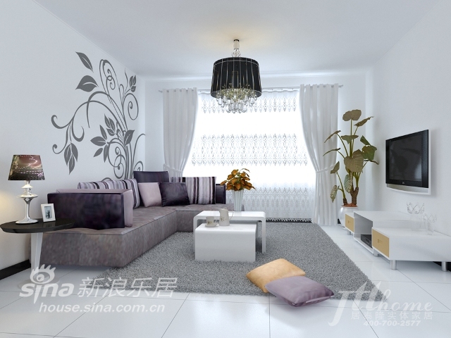 简约 三居 客厅图片来自用户2737759857在雅致风尚的典型的现代简约风格87的分享