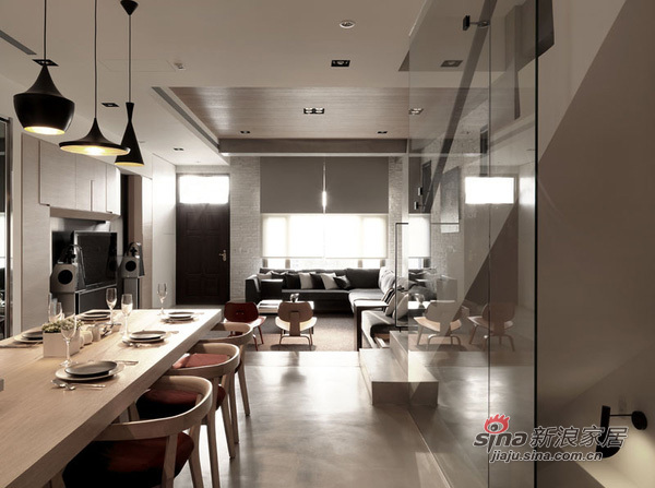 中式 loft 餐厅图片来自用户1907658205在110平实景极奢loft 精致生活的完美体验74的分享