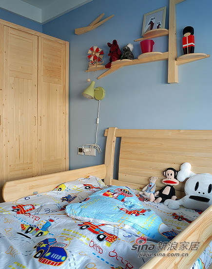 地中海 三居 儿童房图片来自用户2757320995在实景8万装120平简约清爽蓝色海之家47的分享