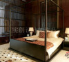汀湘十里别墅中式风格装修设计-卧室