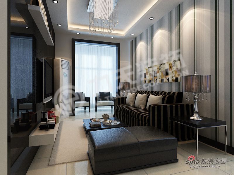 现代 一居 客厅图片来自阳光力天装饰在华城佳苑 一居 后现代风格17的分享