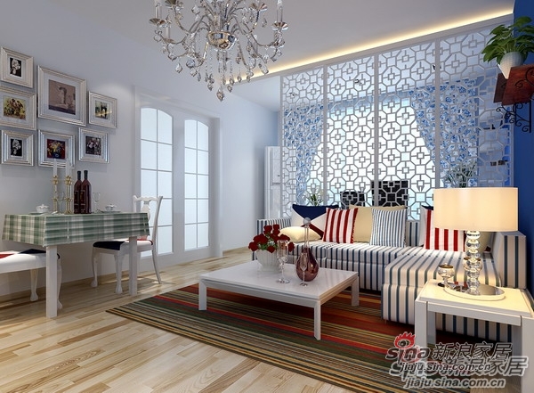 地中海 二居 客厅图片来自用户2757320995在5.6万打造温馨两居地中海风格17的分享