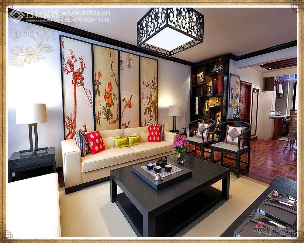 中式 三居 客厅图片来自用户1907658205在99平五矿万泉公园——雅韵东方色彩85的分享