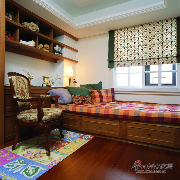 美式 三居 卧室图片来自佰辰生活装饰在89平温馨美式乡村风格美家32的分享