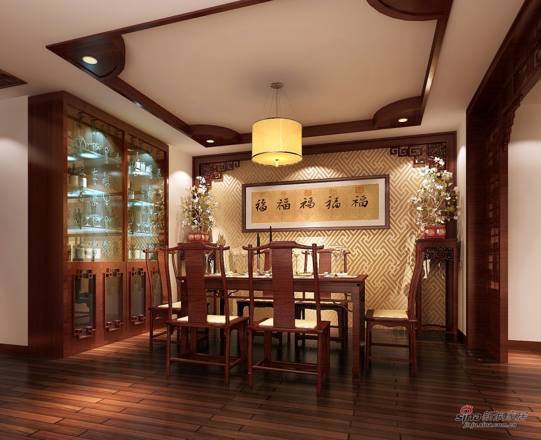 中式 别墅 餐厅图片来自用户1907696363在古朴的中式风格传统文化的设计86的分享