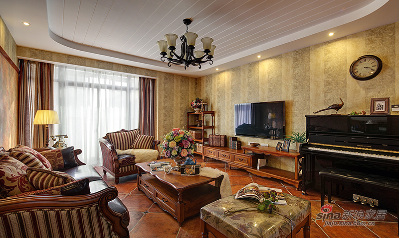 美式 公寓 客厅图片来自用户1907685403在【高清】160㎡城市花园美式风墨境23的分享