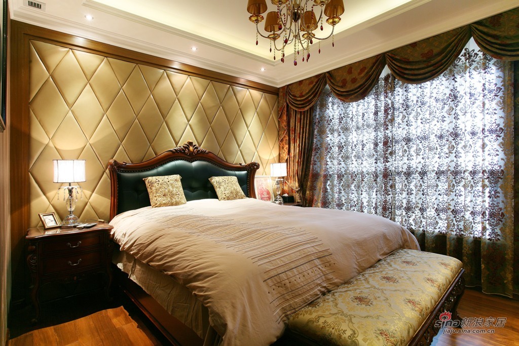 混搭 四居 卧室图片来自用户1907689327在【高清】183平老上海古典中式混搭4居98的分享