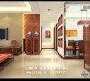 中式风格住宅装修设计-玄关设计效果图