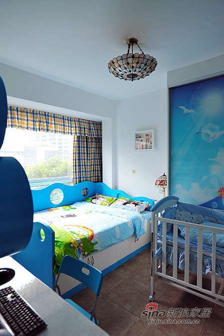 地中海 三居 儿童房图片来自佰辰生活装饰在30万打造117平蔚蓝地中海3居室99的分享