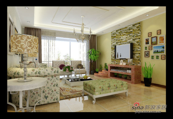 田园 三居 客厅图片来自用户2737946093在12.4万打造韩式田园风 缔造时尚“绿色空间83的分享