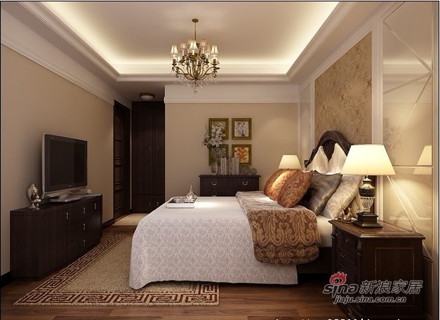 欧式 三居 卧室图片来自用户2746948411在180平米老房简欧风格实用家居31的分享