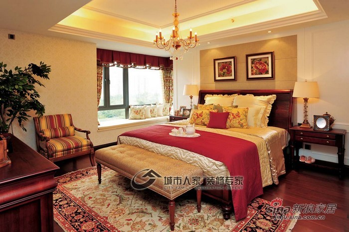 美式 别墅 卧室图片来自用户1907685403在富力城美式风格案例赏析73的分享