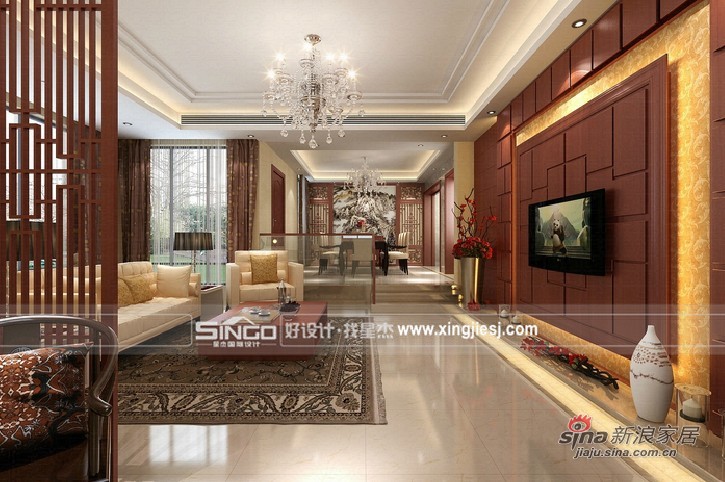 中式 别墅 客厅图片来自用户1907659705在中国古典建筑的设计艺术风格50的分享