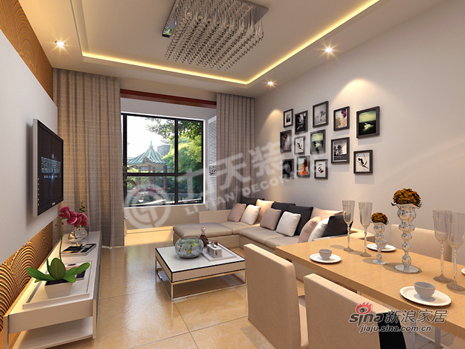 简约 二居 客厅图片来自阳光力天装饰在华城佳苑两室一厅80㎡现代风格57的分享