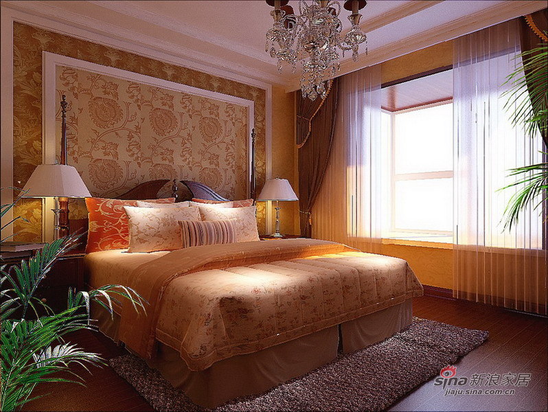 欧式 三居 卧室图片来自用户2557013183在8万装出135平简约纯朴舒适欧式生活84的分享