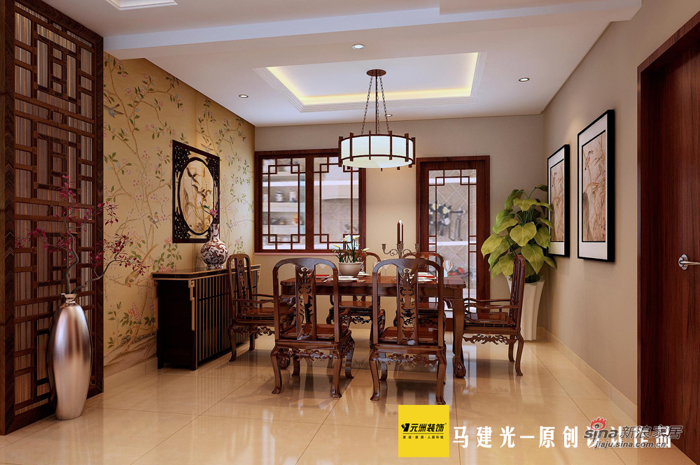 中式 三居 餐厅图片来自用户1907696363在70后140平米韩家川精致中式风格三居64的分享
