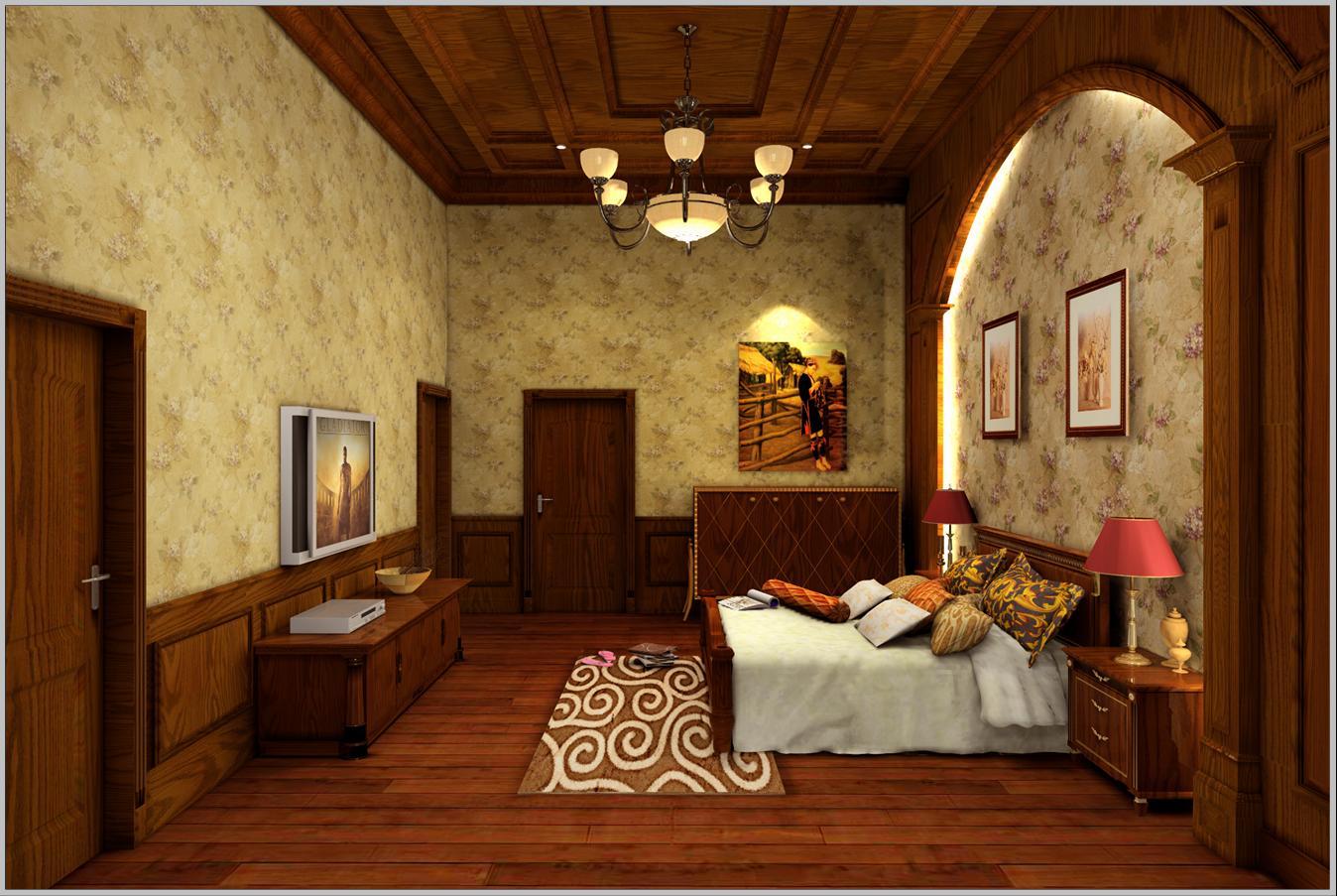 中式 别墅 卧室图片来自用户1907658205在280平新式中式别墅92的分享
