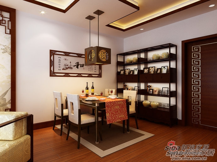 中式 二居 餐厅图片来自用户1907661335在90平中式风格老房翻新全攻略29的分享