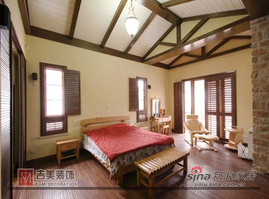 欧式 别墅 卧室图片来自用户2757317061在260平美式田园乡村风休闲别墅57的分享