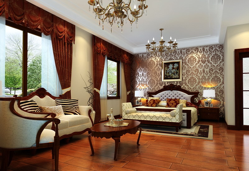 欧式 别墅 卧室图片来自用户2746948411在空间结构的丰富，体现温馨、奢华的装饰理念14的分享