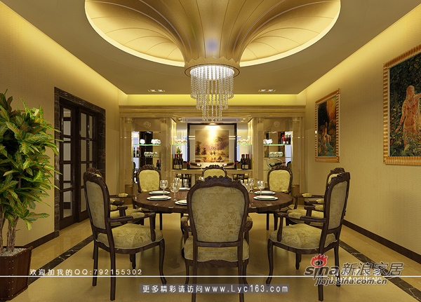 欧式 别墅 餐厅图片来自用户2746948411在传说中的豪宅设计52的分享