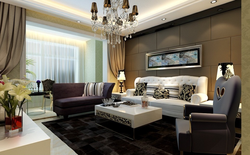 欧式 三居 客厅图片来自用户2746869241在140平米3居室欧式风格低调的奢华17的分享