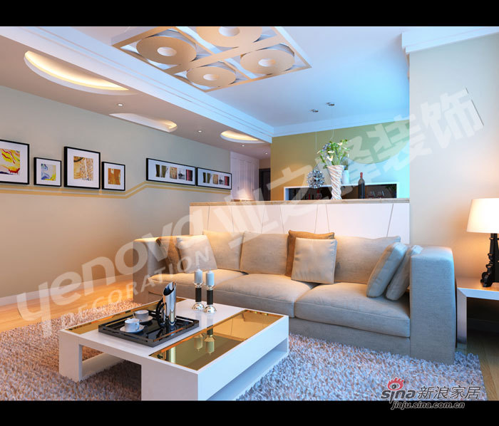 简约 三居 客厅图片来自用户2558728947在经典的三居室 唯美的色彩61的分享