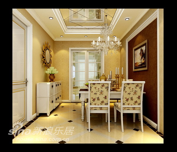 欧式 二居 餐厅图片来自用户2746953981在5W打造97平细腻高贵的美式风情48的分享
