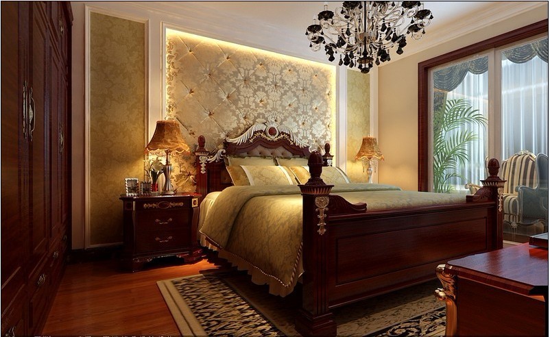 欧式 复式 卧室图片来自用户2746869241在古典欧式风格打造120平米复式59的分享