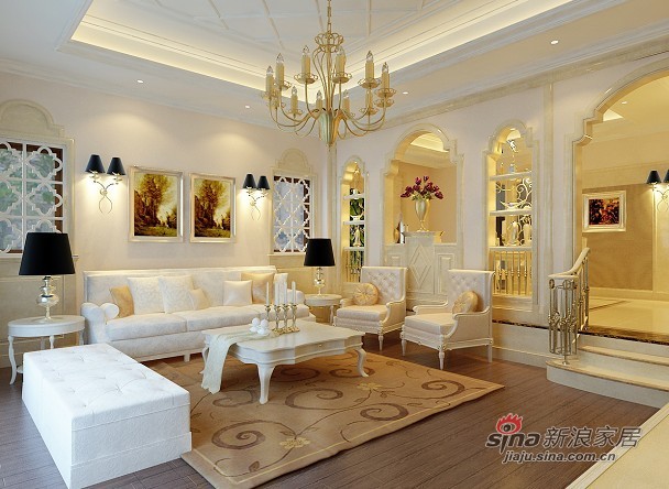 欧式 复式 客厅图片来自用户2746948411在富丽堂皇的奢华欧式85的分享