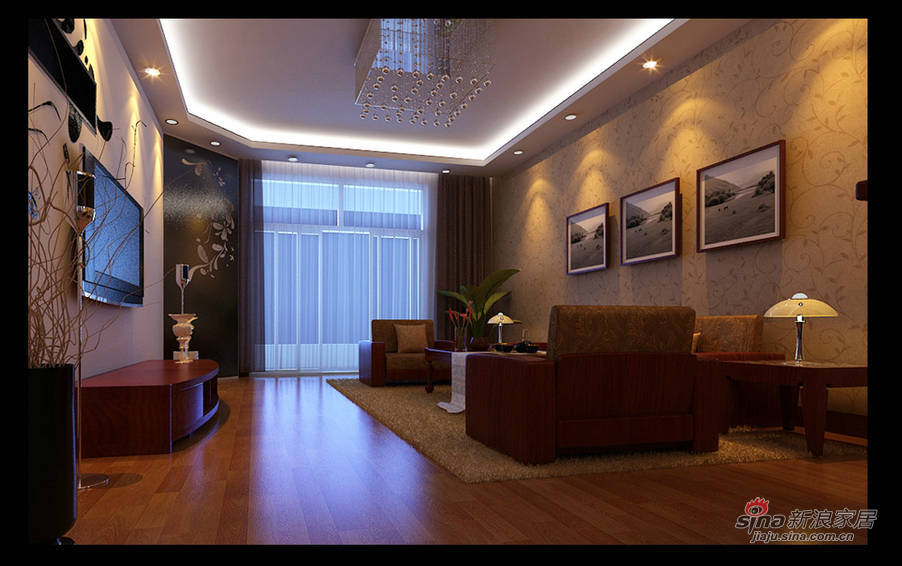 中式 三居 客厅图片来自用户1907696363在8.5万打造紫金128平中式风格62的分享
