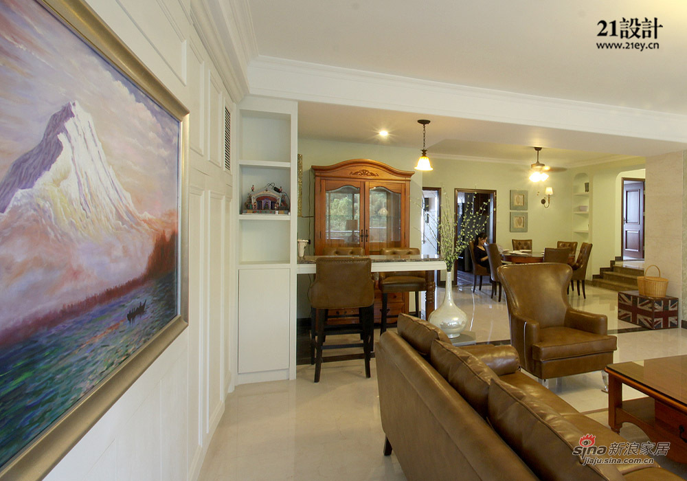 美式 四居 客厅图片来自东莞21设计在230平--写意自然风的分享