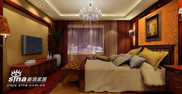 中式 三居 卧室图片来自wulijuan_16在新中式设计案例75的分享
