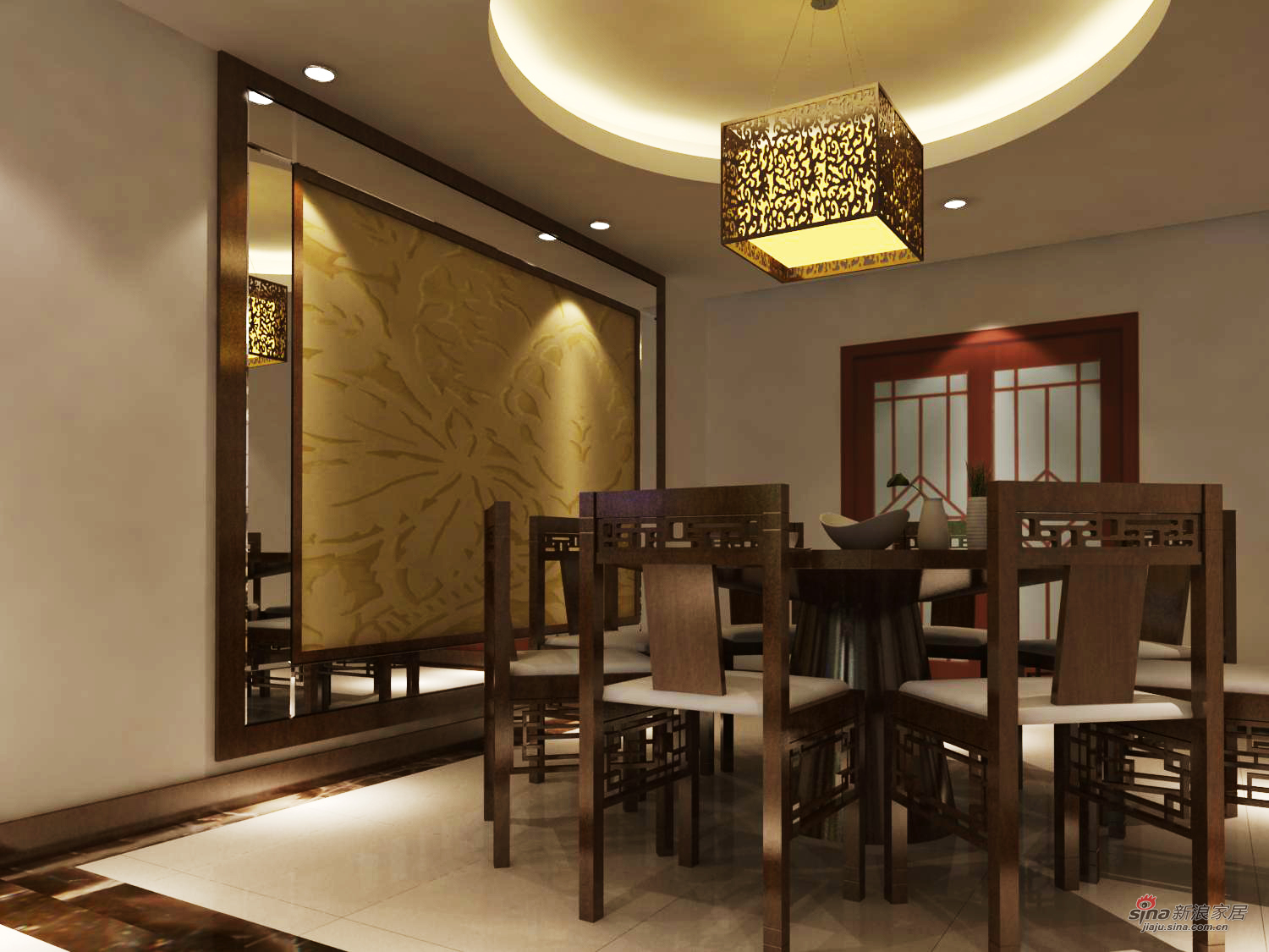 中式 四居 餐厅图片来自用户1907662981在温情中国风69的分享