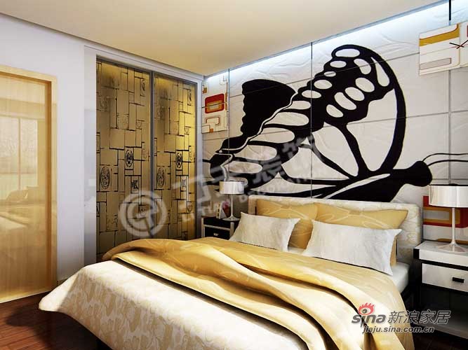 简约 一居 卧室图片来自阳光力天装饰在旷世新城24的分享