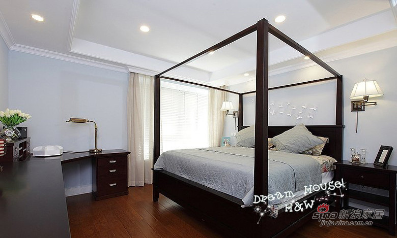 美式 三居 卧室图片来自用户1907686233在【高清】8万装108平雅致美式空间75的分享