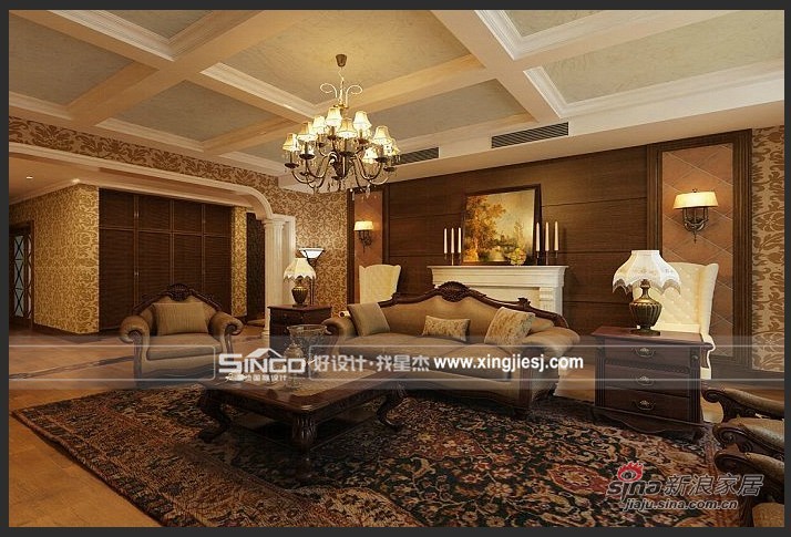 欧式 三居 客厅图片来自用户2746889121在230平米欧式海派风格装修97的分享
