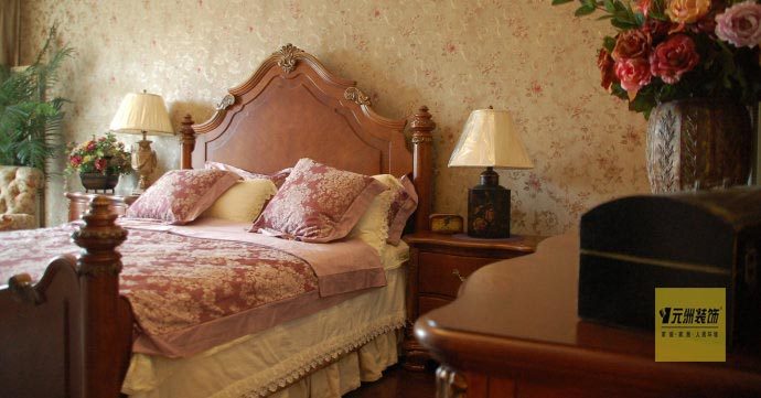 美式 别墅 卧室图片来自用户1907686233在元洲装饰装西山壹号院280平米美式风格别墅77的分享