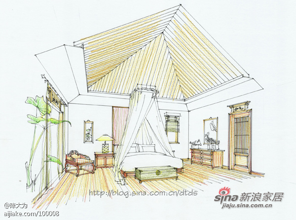 中式 别墅 卧室图片来自用户1907662981在北京提香草堂别墅室内设计94的分享