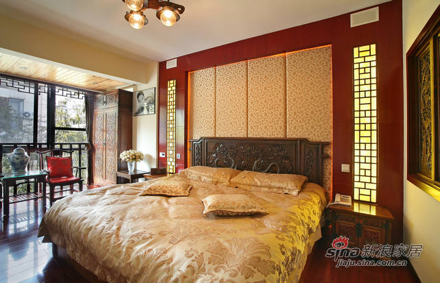 中式 别墅 卧室图片来自用户1907696363在【多图】90平大两居现代简约风格67的分享