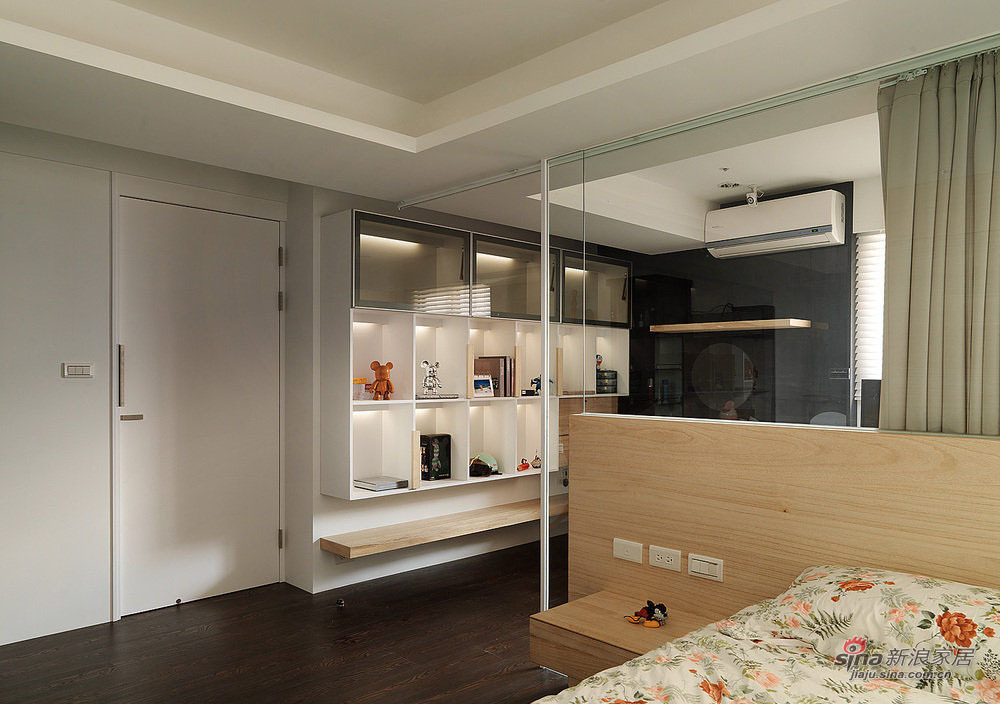 现代 二居 卧室图片来自装修微日记在【高清】工程师86平明快线条舒适时尚家64的分享