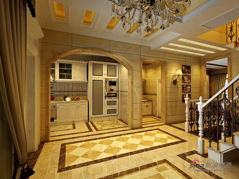 欧式 别墅 厨房图片来自用户2557013183在80万装300平米纯欧式大宅 品味华丽古典生活75的分享