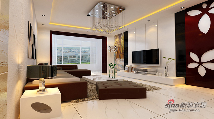 简约 二居 客厅图片来自用户2738813661在5.8万打造明光翡翠湾112平现代简约两居室55的分享