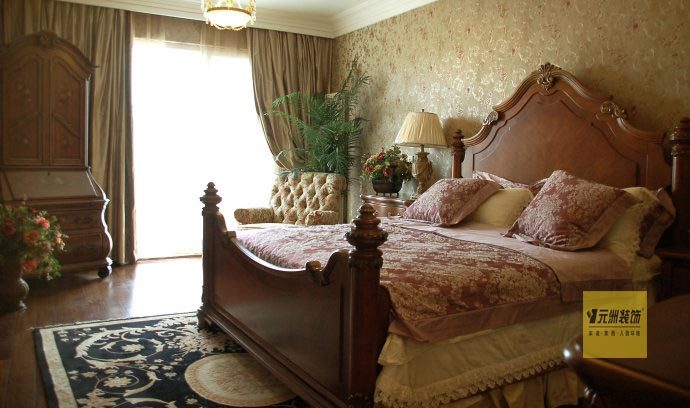 美式 别墅 卧室图片来自用户1907686233在元洲装饰装西山壹号院280平米美式风格别墅80的分享