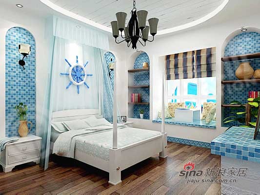 地中海 三居 卧室图片来自阳光力天装饰在地中海风情三居66的分享